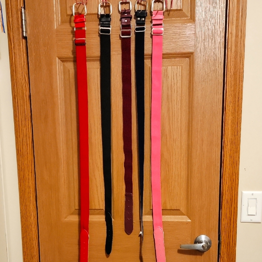 Softball/Baseball belts - Red, Black, Pink, Maroon, Navy Blue